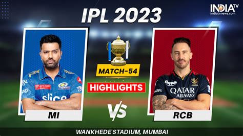 will mumbai indians play rcb in 2023